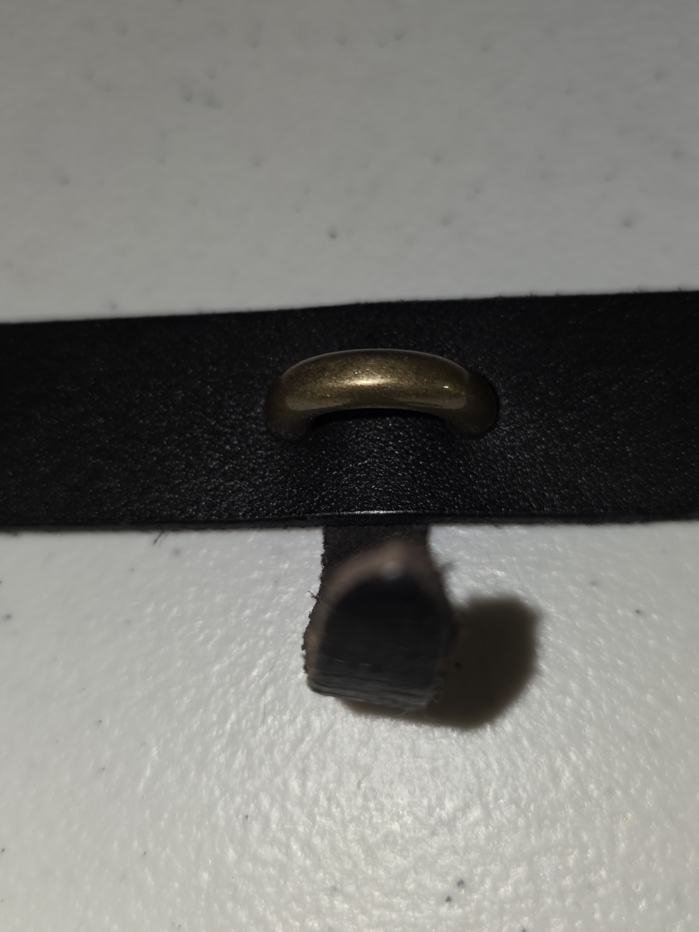 Time and Tru Black Leather Belt with Antiqued Brass Buckle Sz XL - Picture 13 of 16